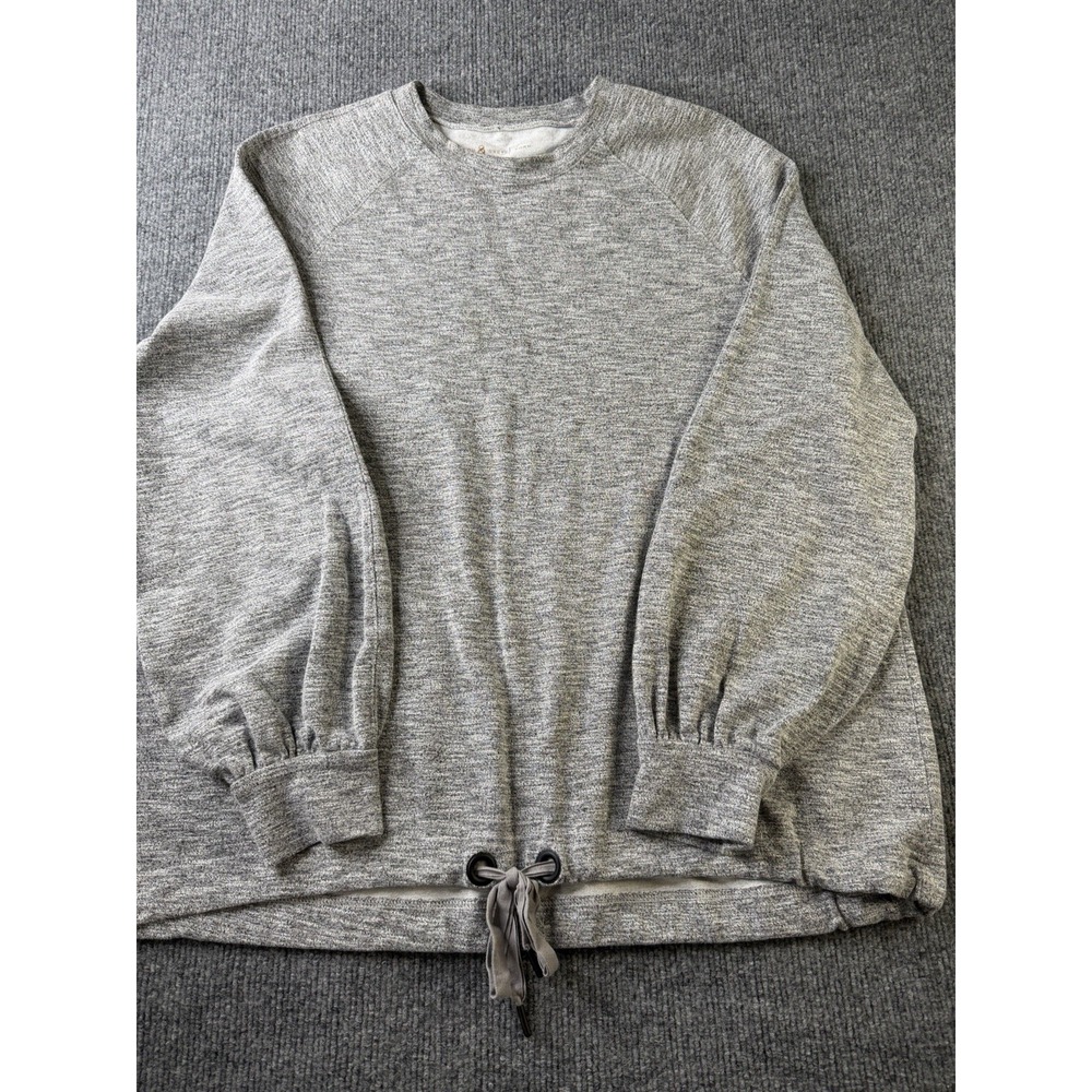Lou & Grey Form‎ Sweatshirt Women's Medium Gray Drawstring Hem Pullover